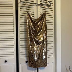ASOS Gold Sequin Party Dress